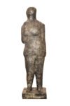 Carlo Ramous scultura bronzo 1954 figura di donna in piedi 2 h52x13,5x11,6