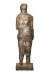 Carlo Ramous scultura bronzo 1954 figura di donna in piedi 3 h52x13,5x11,6