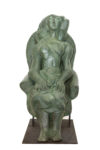 Carlo Ramous scultura bronzo 1955 grande donna seduta ridotto 5 h60x25x45