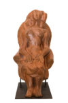 Carlo Ramous scultura bronzo 1955 grande donna seduta ridotto 2 h60x25x45