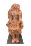 Carlo Ramous scultura bronzo 1955 grande donna seduta ridotto 3 h60x25x45