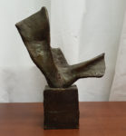 Carlo Ramous scultura bronzo 1958 Piccola figura seduta