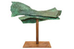 Carlo Ramous scultura bronzo 1961 tensione h64,5x81x29,5