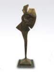 Carlo Ramous scultura bronzo 1965 fiore n.1 h111x38x21