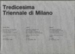 1964 Tredicesima Triennale di Milano copertina